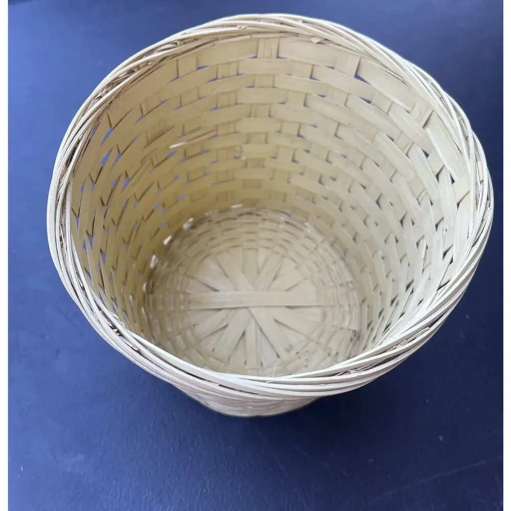 Small 7 Inch Wicker Round Basket Home Decor The John Henry Company